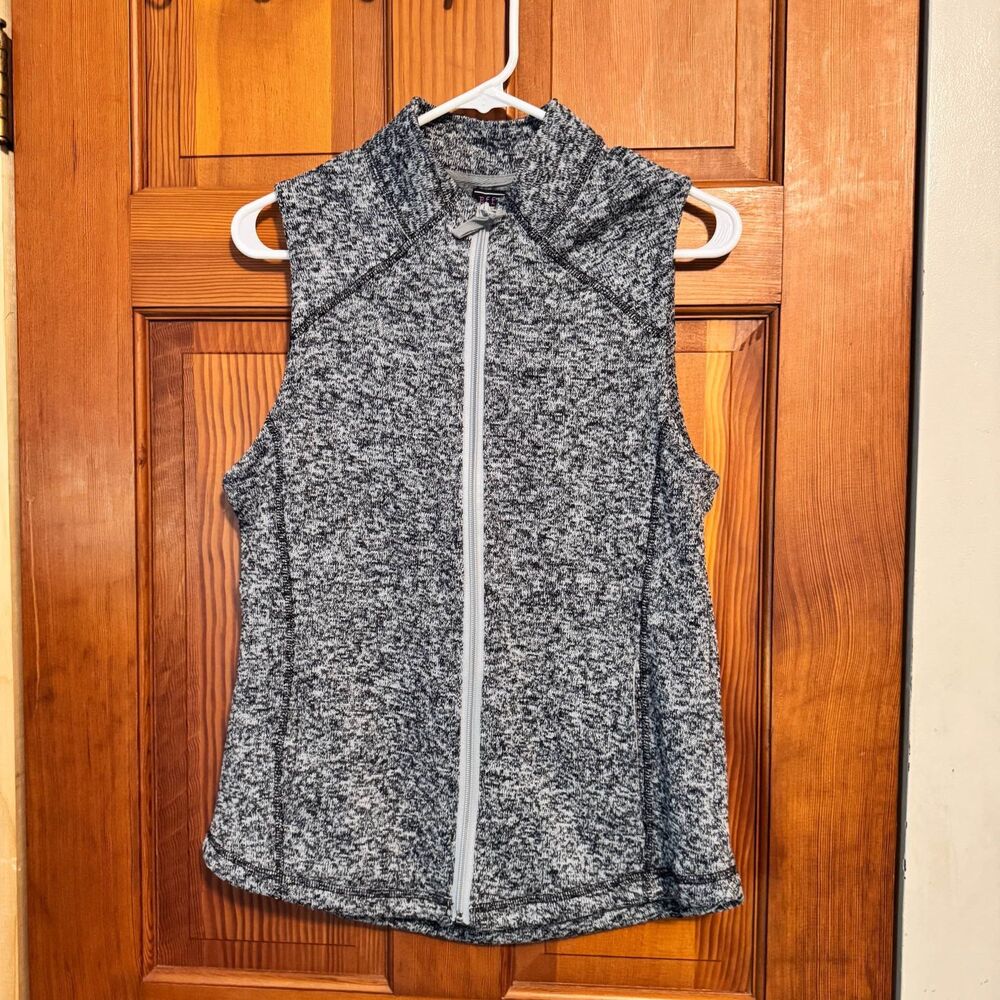 Women's Grey Large Effeci Zip Up Vest [Clothing 420]